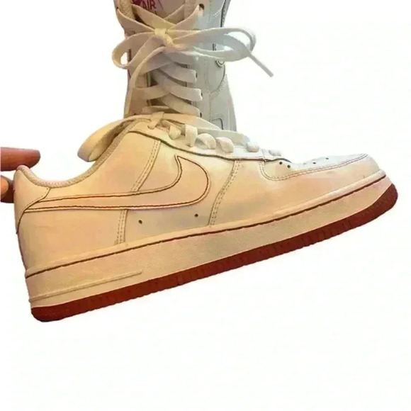 Nike Air Force 1 White University Red‎ Contrast, Youth 5.5 main image 5